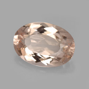 Morganita rosa natural 4,16ct, corte oval, VVS