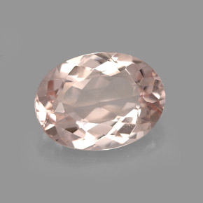 Morganita rosa natural 3,46ct, corte oval, VVS