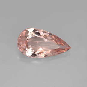 Morganita rosa natural 3,09ct, formato de pêra, VVS