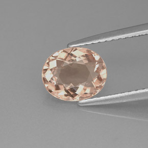 Morganita rosa natural 1,24ct, corte oval, VVS