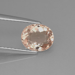 Morganita rosa natural 1,24ct, corte oval, VVS