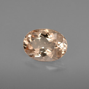 Morganita rosa natural 1,40ct, corte oval, VVS