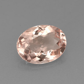 Morganita rosa natural 1,61ct, corte oval, VVS