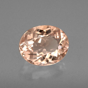 Morganita rosa natural 1,51ct, corte oval, VVS-VS