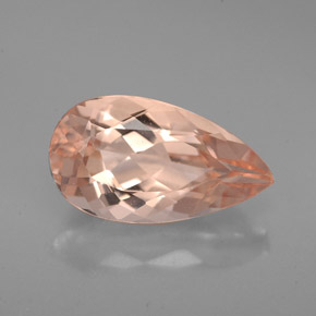 Morganita Salmão Natural 3.04ct, Formato de pêra, VVS-VS