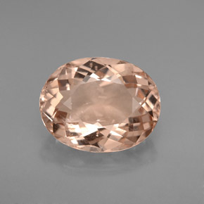 Morganita rosa natural 3,40ct, corte oval, VS