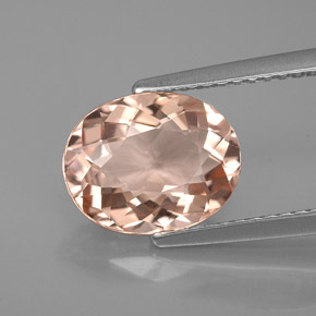 Morganita Salmão Natural 2.41ct, Corte Oval, VVS-VS