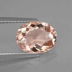 Morganita Salmão Natural 2.41ct, Corte Oval, VVS-VS