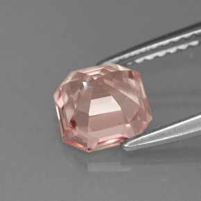 Morganita rosa natural 1,34ct, corte esmeralda, VVS-VS