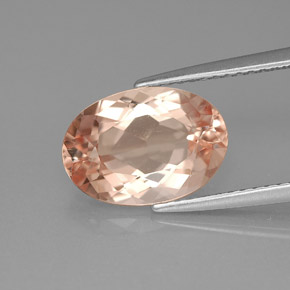 Morganita rosa natural 3,16ct, corte oval, VVS