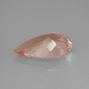 Morganita Salmão Natural 3.73ct, Formato de pêra, VVS