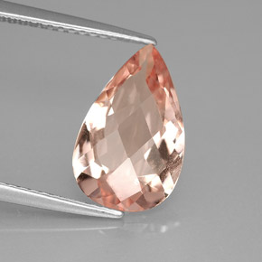 Morganita rosa natural 2,80ct, formato de pêra, VVS-VS