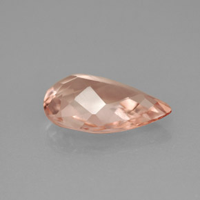 Morganita rosa natural 2,80ct, formato de pêra, VVS-VS