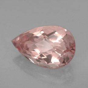 Morganita rosa natural 4,19ct, formato de pêra, VVS-VS