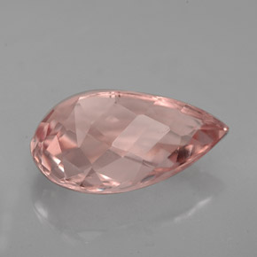 Morganita rosa natural 4,19ct, formato de pêra, VVS-VS