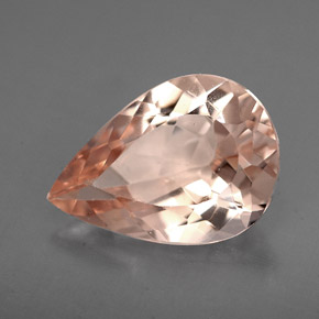 Morganita rosa natural 3,21ct, formato de pêra, VVS