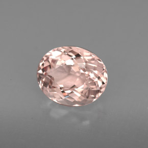 Morganita rosa natural 1,86ct, corte oval, VS