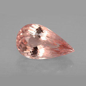 Morganita rosa natural 4,77ct, formato de pêra, VVS-VS