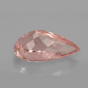 Morganita rosa natural 4,77ct, formato de pêra, VVS-VS