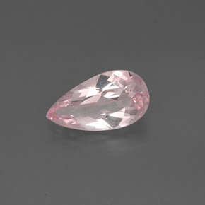 Morganita rosa natural 1,21ct, formato de pêra, VVS-VS