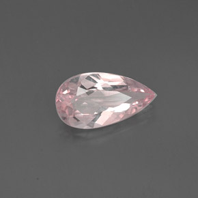 Morganita rosa natural 1,21ct, formato de pêra, VVS-VS