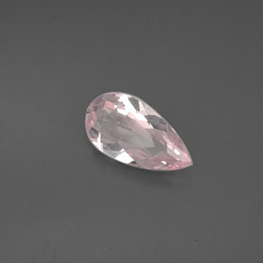 Morganita rosa natural 0,67ct, formato de pêra, VVS-VS
