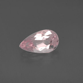 Morganita rosa natural 1,25ct, formato de pêra, VVS-VS