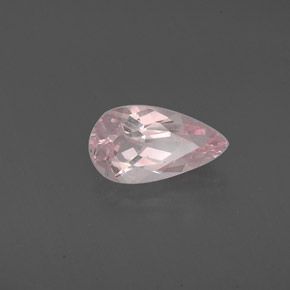 Morganita rosa natural 1,25ct, formato de pêra, VVS-VS