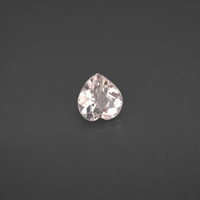 Morganita Luz rosa Natural 0.65ct, Formato de coração, VVS