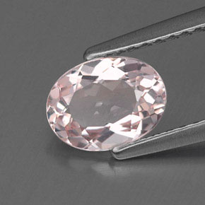 Morganita rosa natural 0,88ct, corte oval, IF