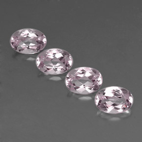 Pedras preciosas de morganita rosa natural de  ct, corte oval, IF