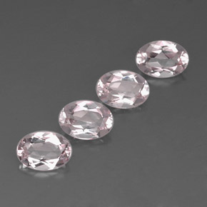 Pedras preciosas de morganita rosa natural de  ct, corte oval, VVS