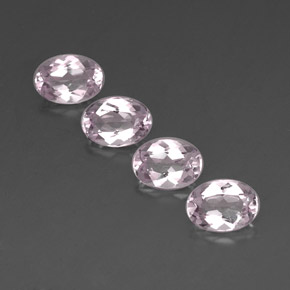 Pedras preciosas de morganita rosa natural de  ct, corte oval, IF