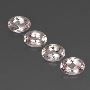Pedras preciosas de morganita rosa natural de  ct, corte oval, VVS