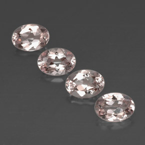 Pedras preciosas de morganita rosa natural de  ct, corte oval, VVS