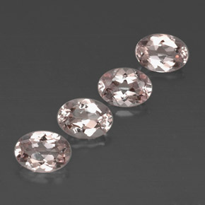 Pedras preciosas de morganita rosa natural de  ct, corte oval, VVS