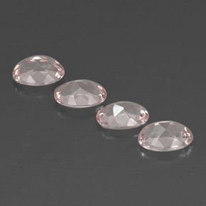 Pedras preciosas de morganita rosa natural de  ct, corte oval, VVS