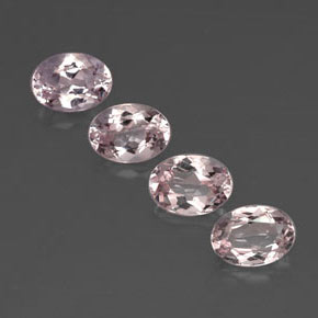 Pedras preciosas de morganita rosa natural de  ct, corte oval, VVS