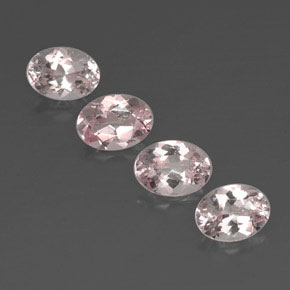 Pedras preciosas de morganita rosa natural de  ct, corte oval, VVS