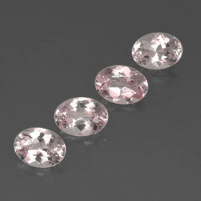 Pedras preciosas de morganita rosa natural de  ct, corte oval, VVS