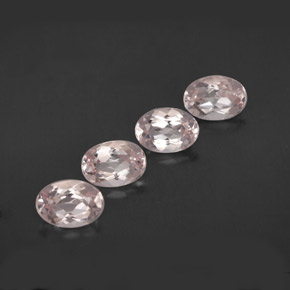 Pedras preciosas de morganita rosa natural de  ct, corte oval, VVS