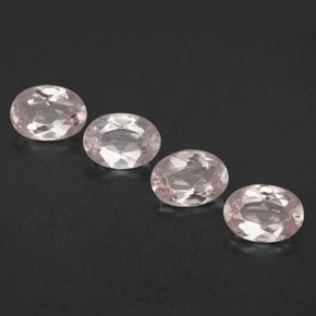Pedras preciosas de morganita rosa natural de  ct, corte oval, VVS