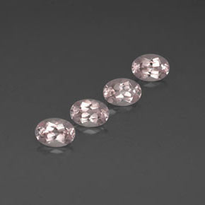 Pedras preciosas de morganita rosa natural de  ct, corte oval, VVS