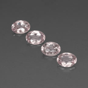 Pedras preciosas de morganita rosa natural de  ct, corte oval, VVS