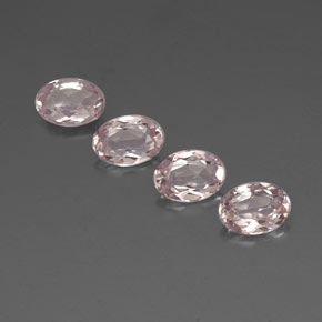 Pedras preciosas de morganita rosa natural de  ct, corte oval, VVS