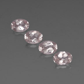 Pedras preciosas de morganita rosa natural de  ct, corte oval, VVS