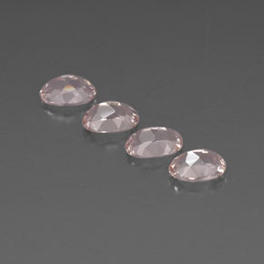 Pedras preciosas de morganita rosa natural de  ct, corte oval, VVS
