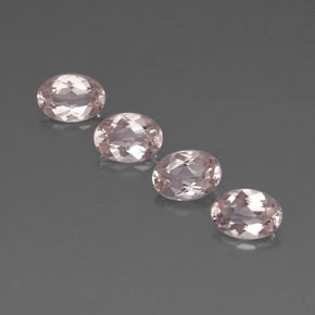 Pedras preciosas de morganita rosa natural de  ct, corte oval, IF