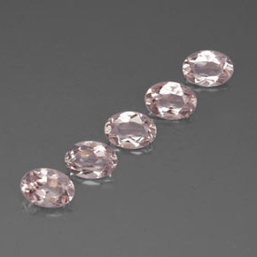 Pedras preciosas de morganita rosa natural de  ct, corte oval, VVS