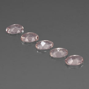 Pedras preciosas de morganita rosa natural de  ct, corte oval, VVS